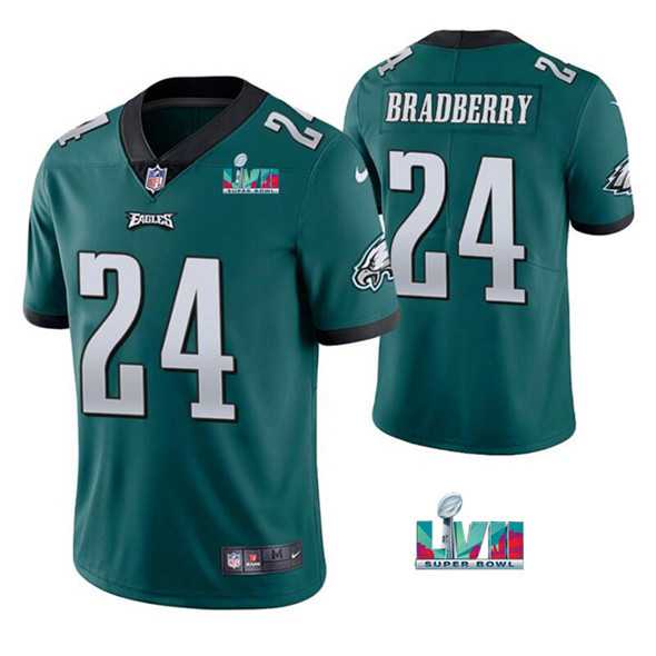 Men & Women & Youth Philadelphia Eagles #24 James Bradberry Green Super Bowl LVII Vapor Untouchable Limited Stitched Jersey